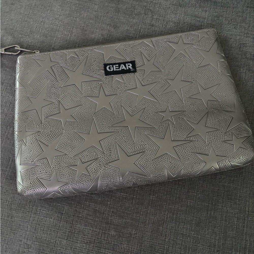 Silver Star Embossed Clutch